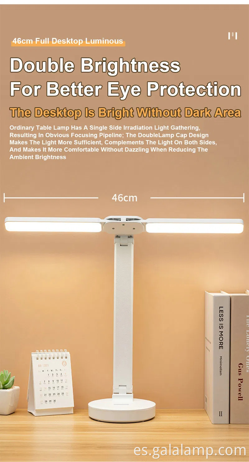 Lámpara de escritorio plegable plegable de control táctil inteligente para la oficina en casa